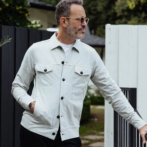 Good Man Brand  Bomber Jacket Flex Pro Legacy Cotton Stretch Bone Golf casual